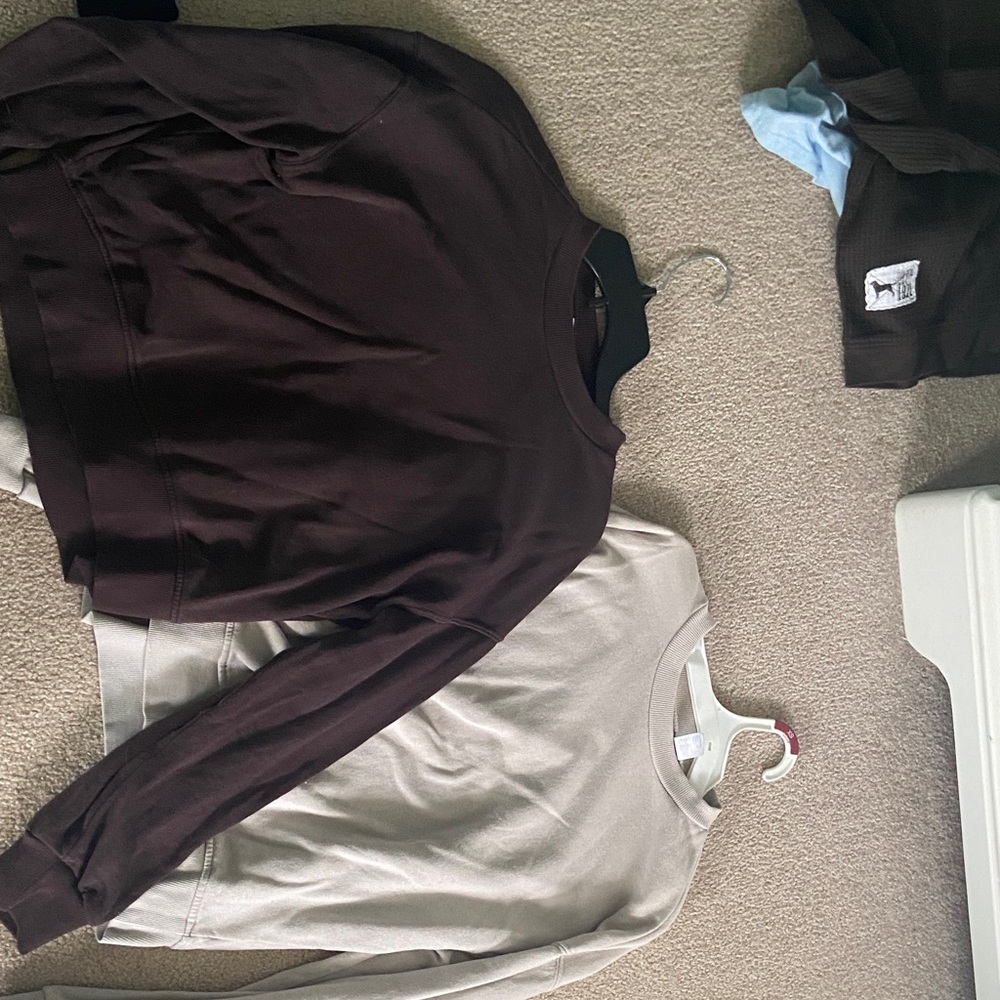 H&M Basic Beige and Brown Crewnecks